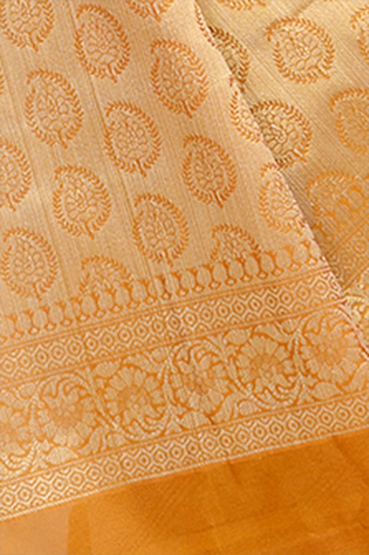 Chandrakala Banarasi Saree for Women with Unstitched Blouse Piece Indian Wear (1105) - Image 3