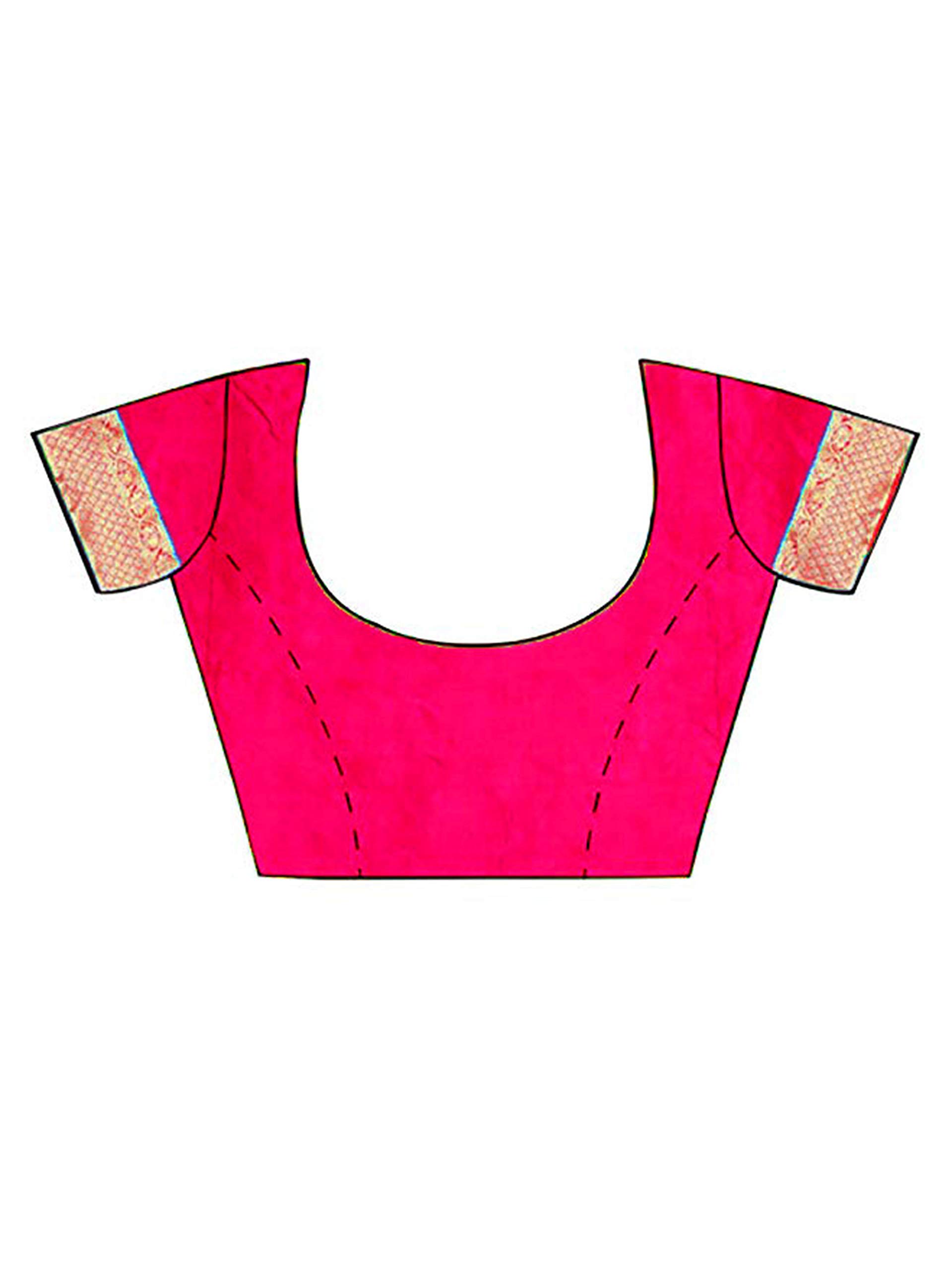 Chandrakala Banarasi Saree for Women with Unstitched Blouse Piece Indian Wear (1080) - Image 4