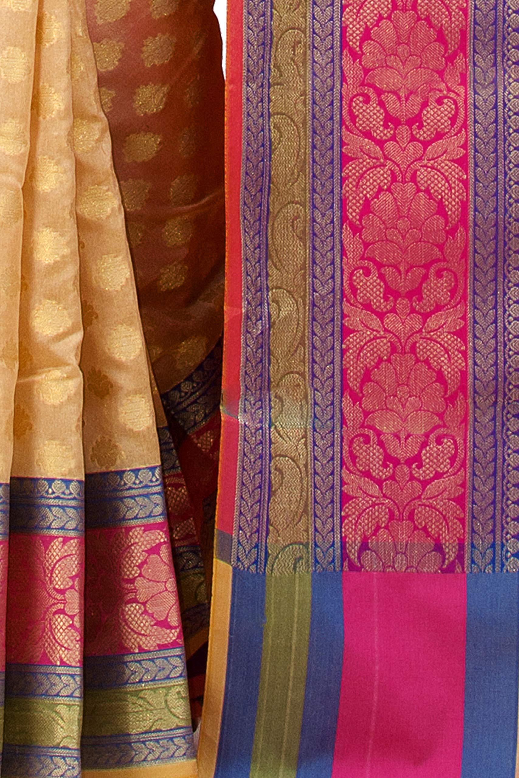 Chandrakala Banarasi Saree for Women with Unstitched Blouse Piece Indian Wear (1080) - Image 5