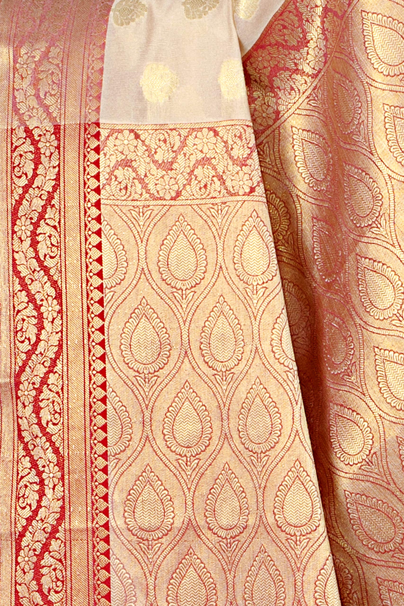 Chandrakala Banarasi Saree for Women with Unstitched Blouse Piece Indian Wear (1088) - Image 3