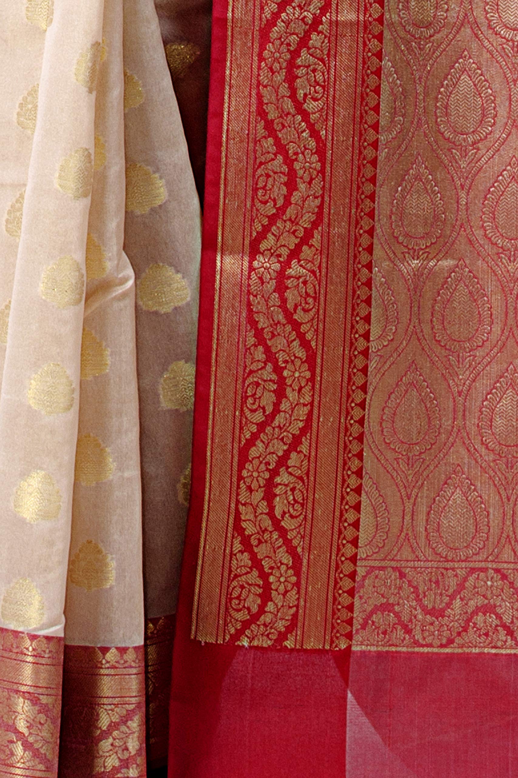 Chandrakala Banarasi Saree for Women with Unstitched Blouse Piece Indian Wear (1088) - Image 4