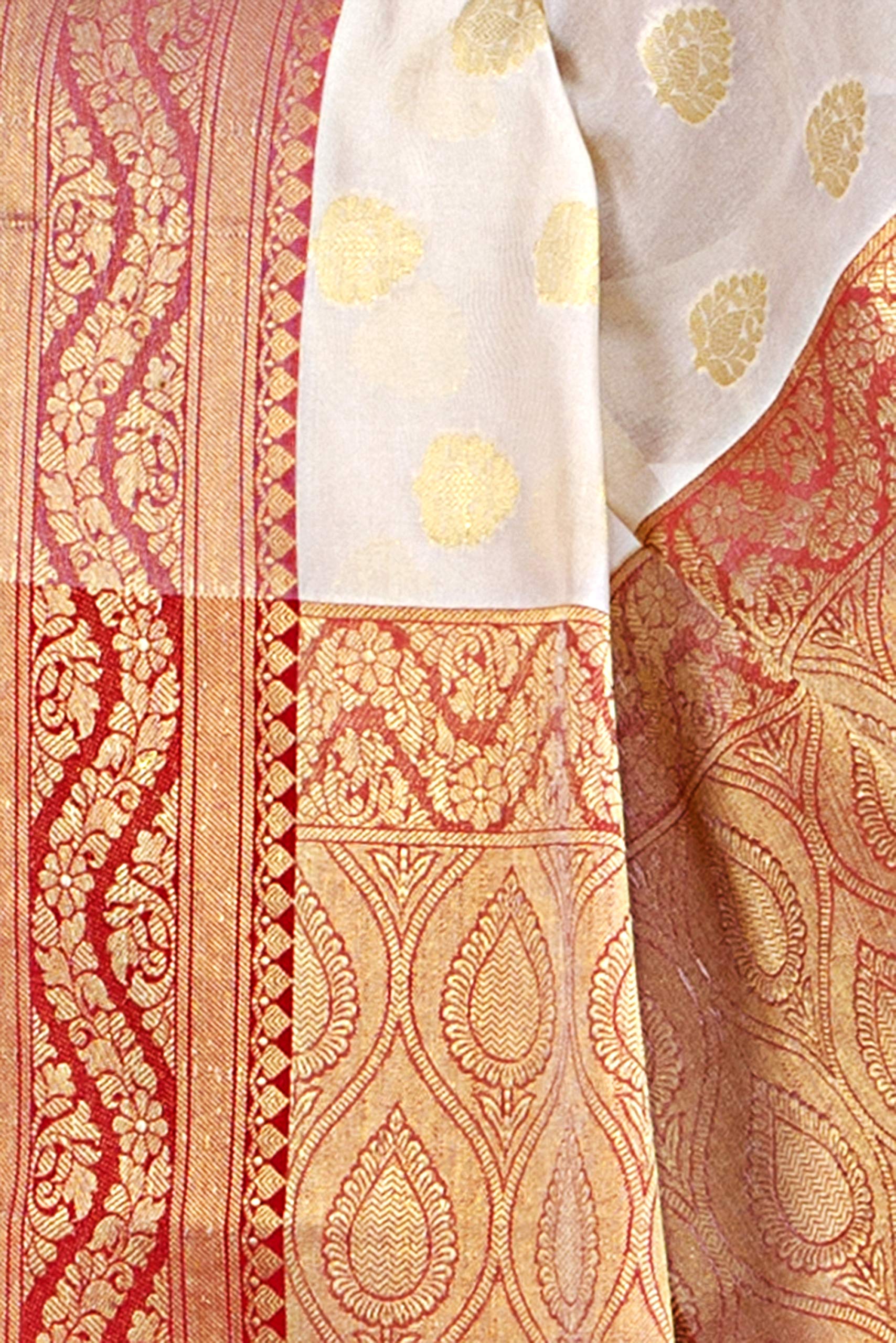 Chandrakala Banarasi Saree for Women with Unstitched Blouse Piece Indian Wear (1088) - Image 3