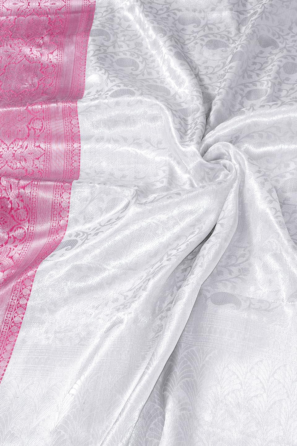 Chandrakala Banarasi Saree for Women with Unstitched Blouse Piece Indian Wear (1421) - Image 4