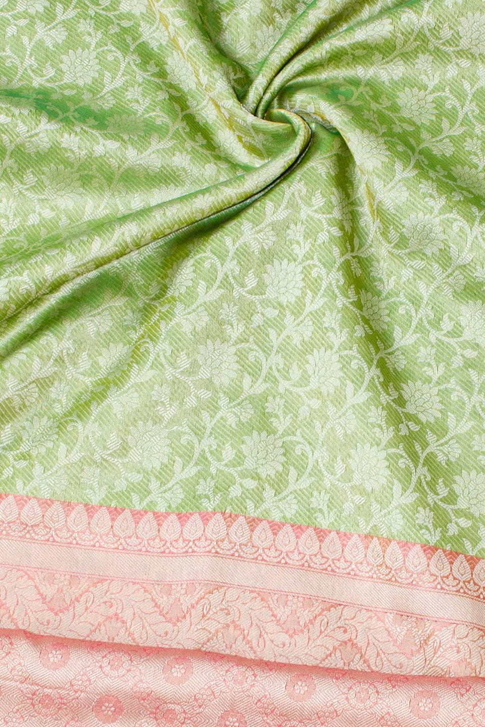 Chandrakala Banarasi Saree for Women with Unstitched Blouse Piece Indian Wear (1421) - Image 5