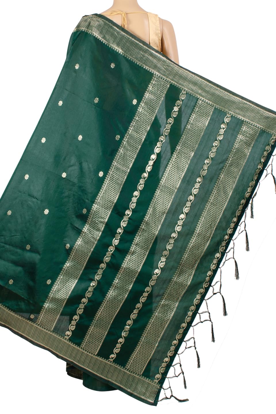 Chandrakala Banarasi Saree for Women with Unstitched Blouse Piece Indian Wear (1440-P) - Image 3