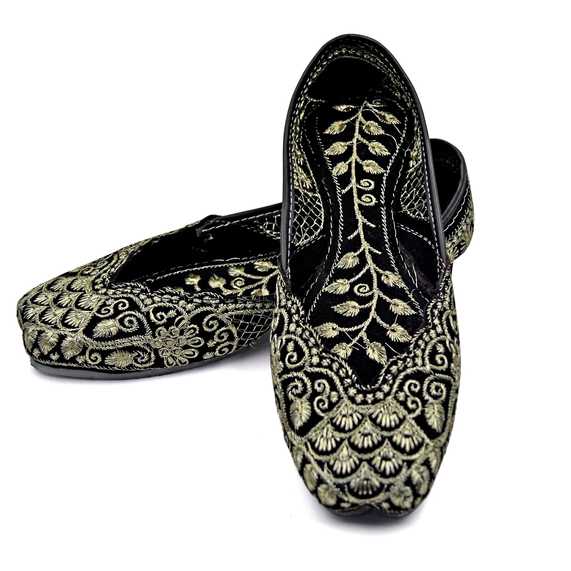 Chandrakala Bridal Mojaris for Women Flats Punjabi Jutti Ethnic Flats,(WF140-P) - Image 3