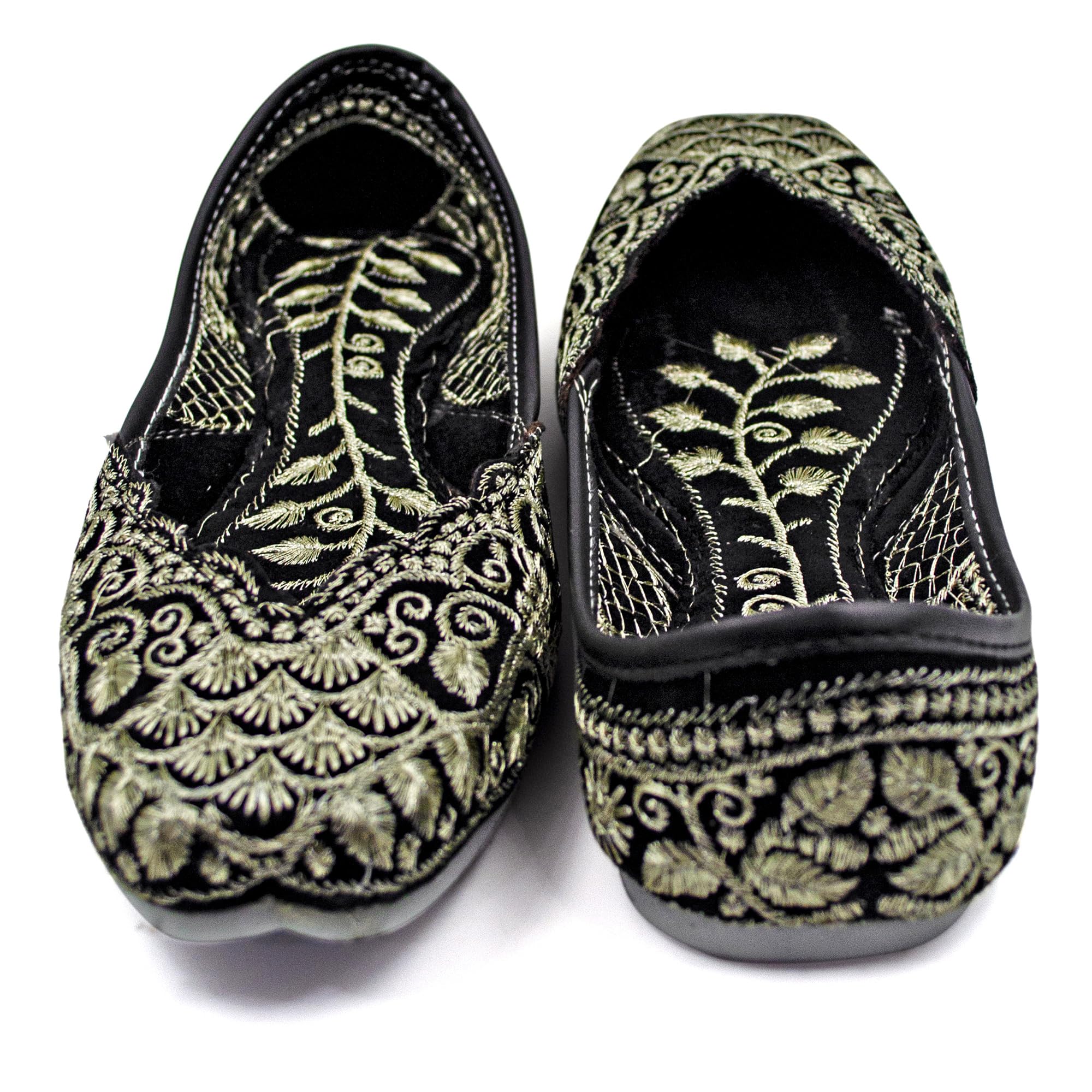 Chandrakala Bridal Mojaris for Women Flats Punjabi Jutti Ethnic Flats,(WF140-P) - Image 6