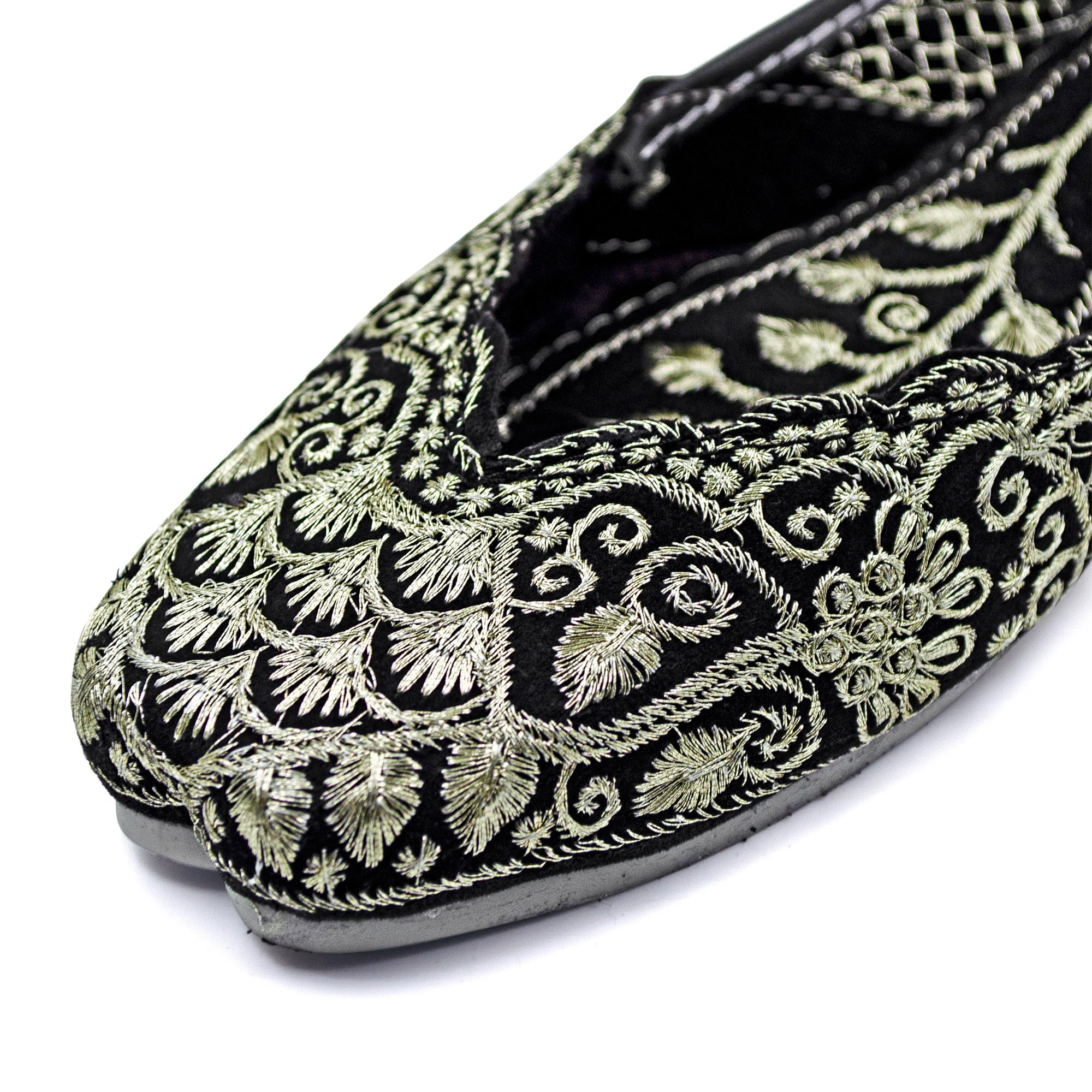 Chandrakala Bridal Mojaris for Women Flats Punjabi Jutti Ethnic Flats,(WF140-P) - Image 7
