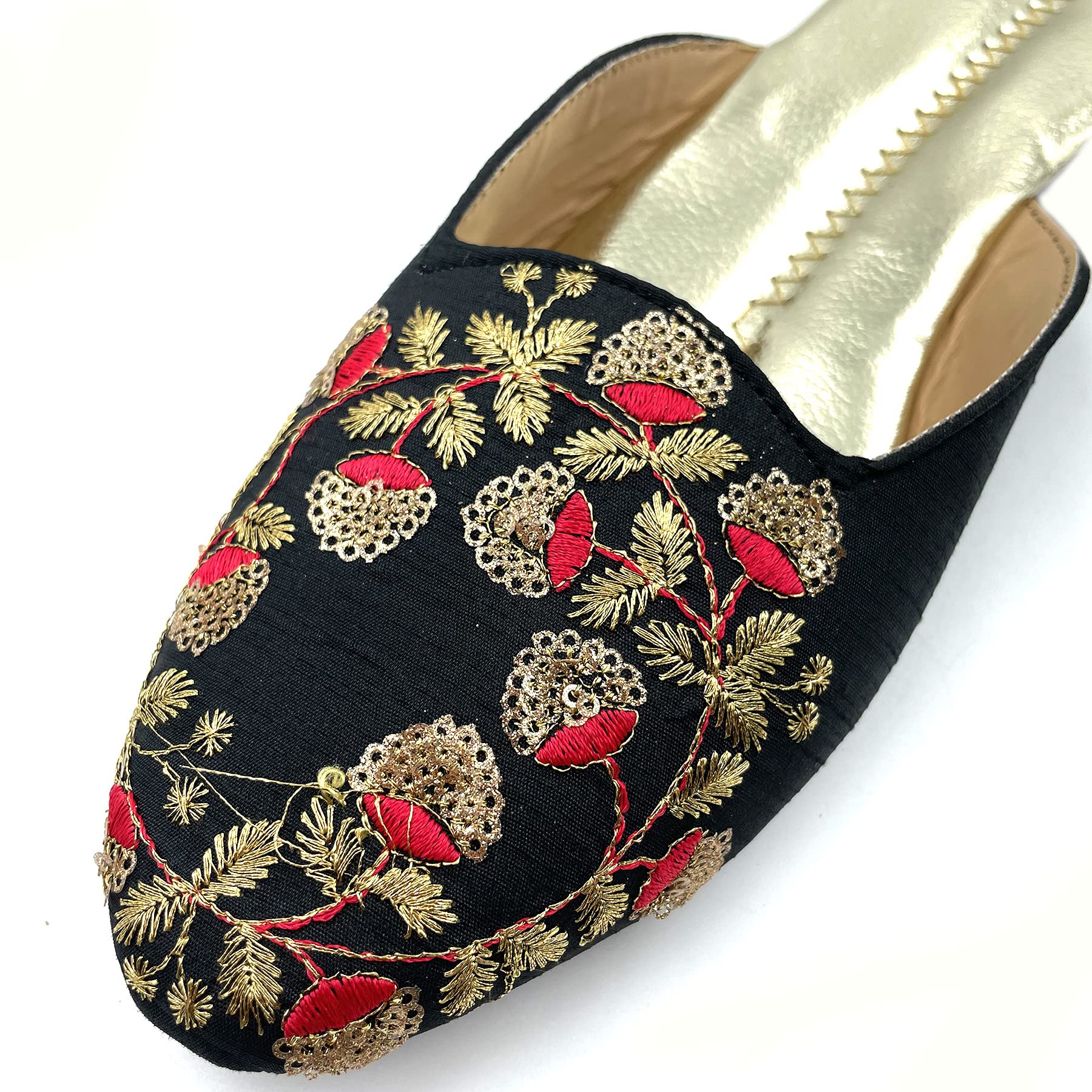 Chandrakala Bridal Mojaris for Women Flats Punjabi Jutti (WF138-P) - Image 5