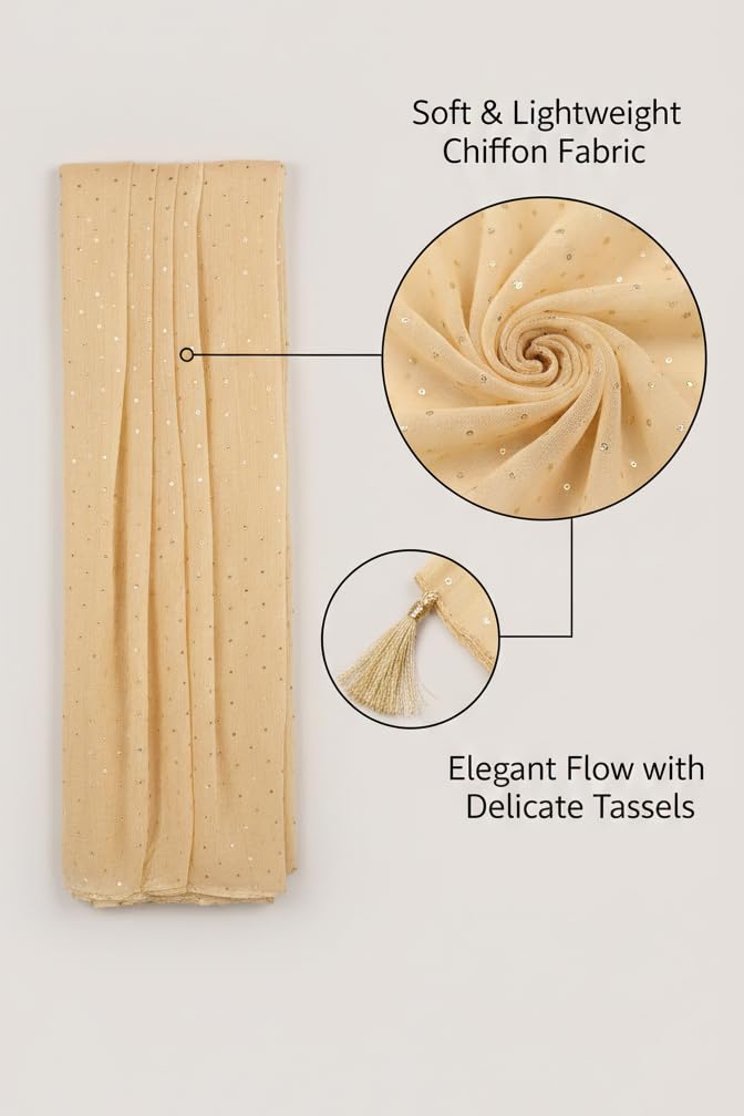 Chandrakala Chiffon Dupatta for Women, Shawl Scarf Wrap Chunni Bridal Scarve Wedding Stole, (D191-P) - Image 6