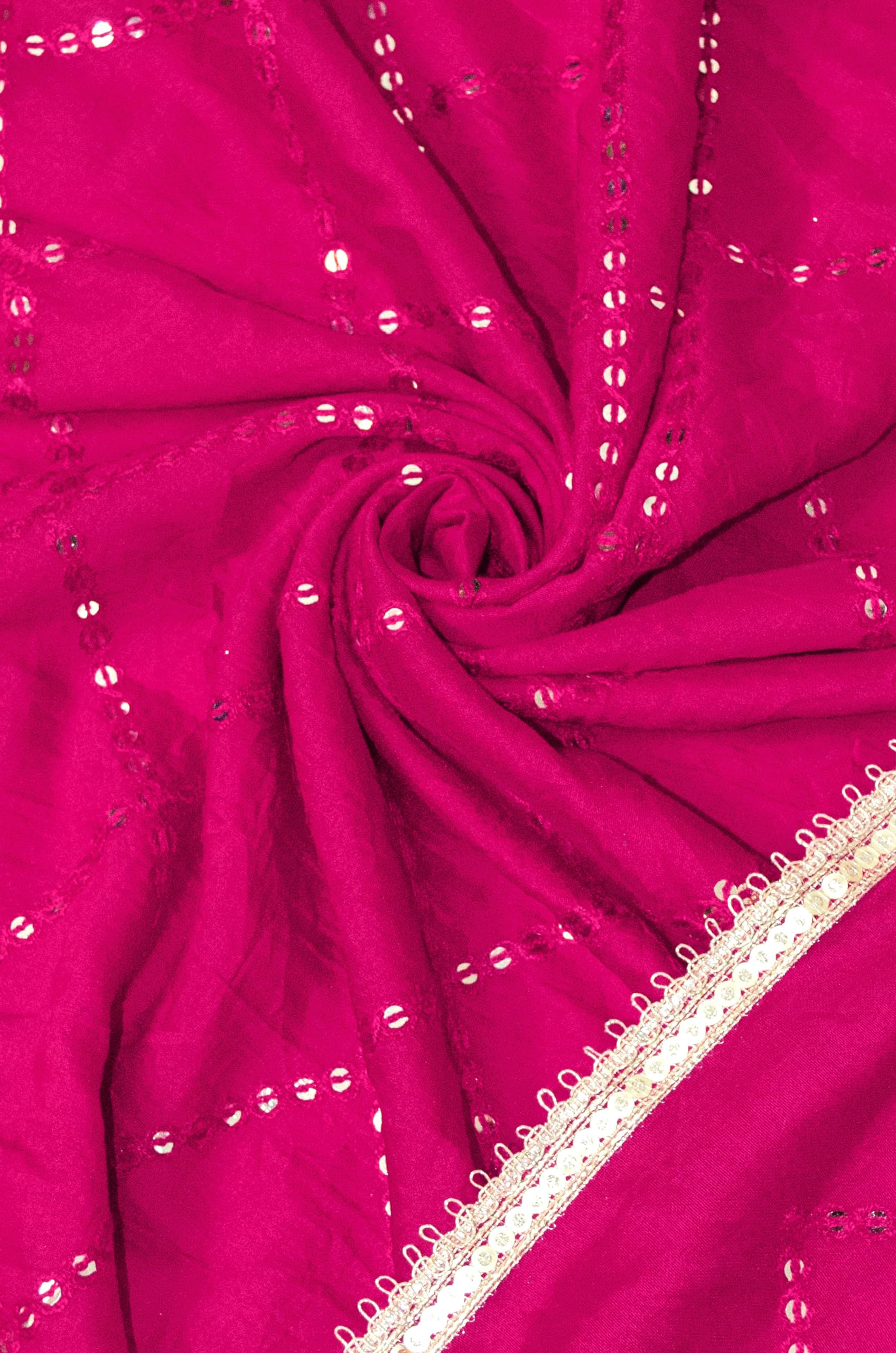 Chandrakala Cotton Blend Dupatta for Women, Shawl Scarf Wrap Chunni (D286-P) - Image 4