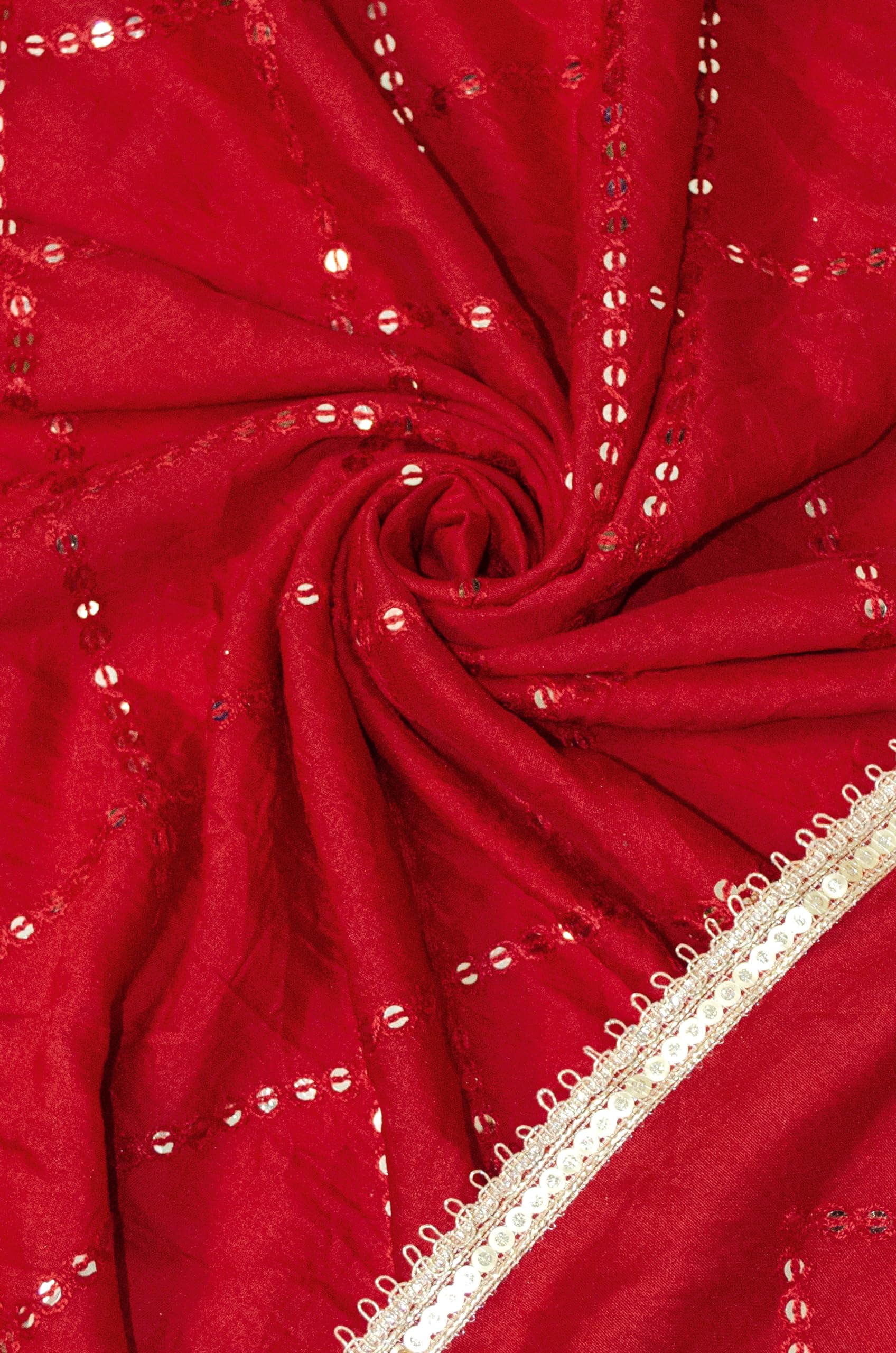 Chandrakala Cotton Blend Dupatta for Women, Shawl Scarf Wrap Chunni (D286-P) - Image 4