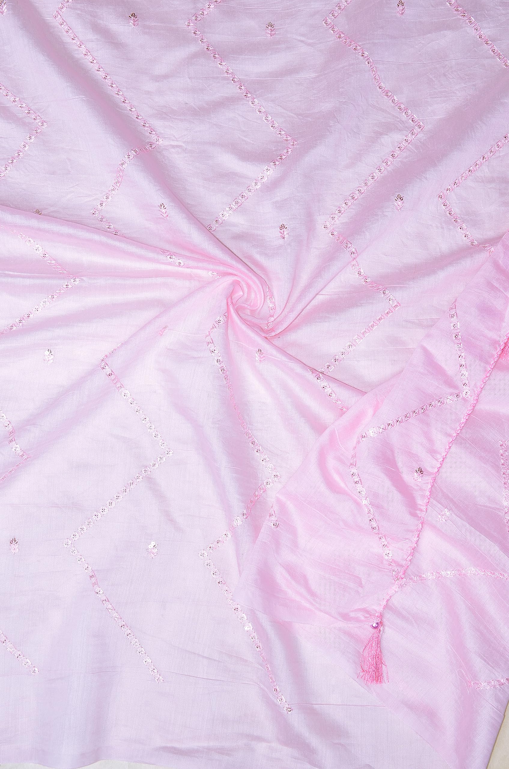 Chandrakala Cotton Dupatta for Women, Shawl Scarf Wrap Chunni (D254-P) - Image 4