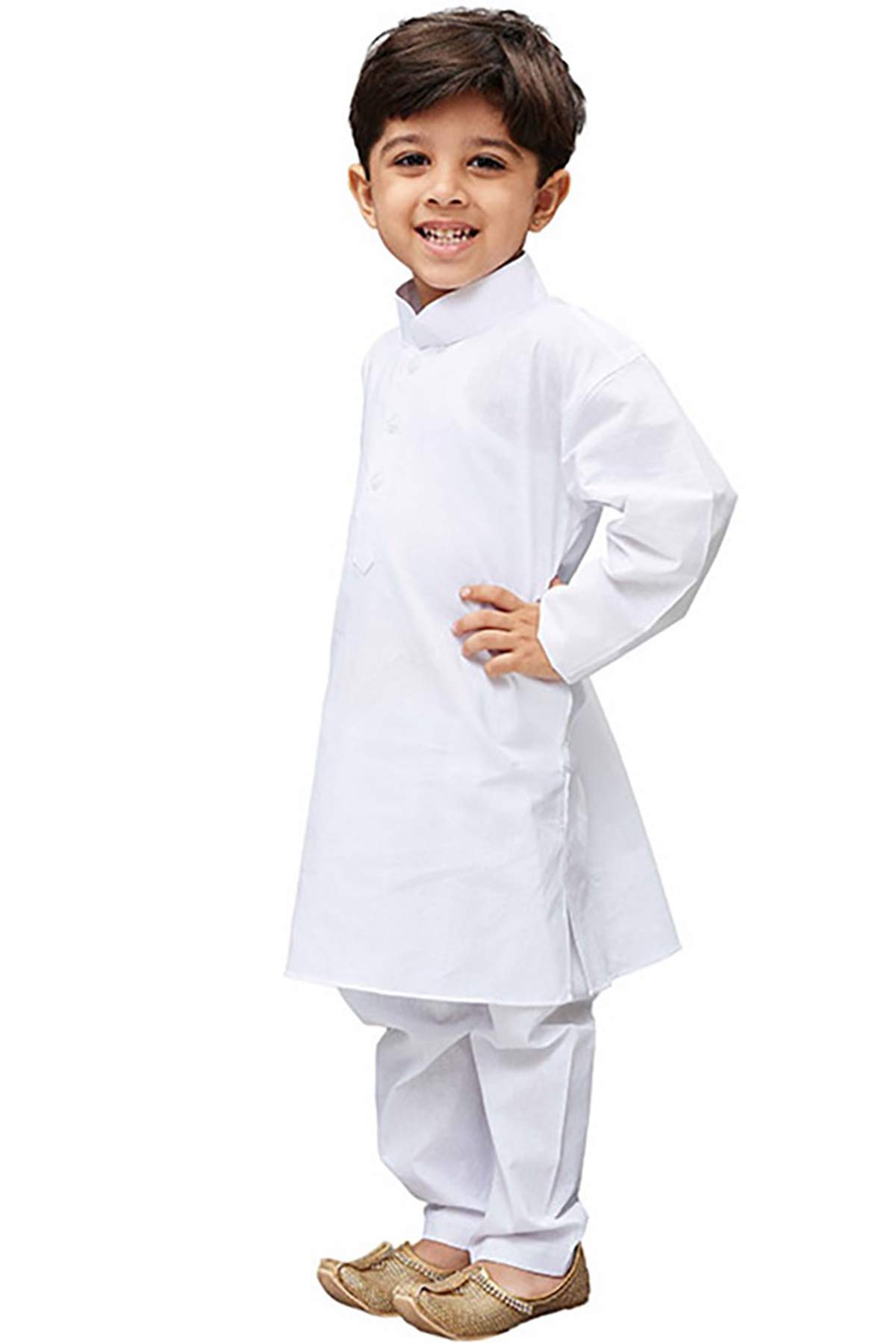 Chandrakala Kids Kurta Pyjama Set for Boys Indian Traditional Party Wear Bollywood Style Wedding Dress, (KK101) - Image 3