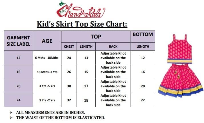 Chandrakala Kids Lehenga Choli Set for Girls (KL101-P) - Image 7