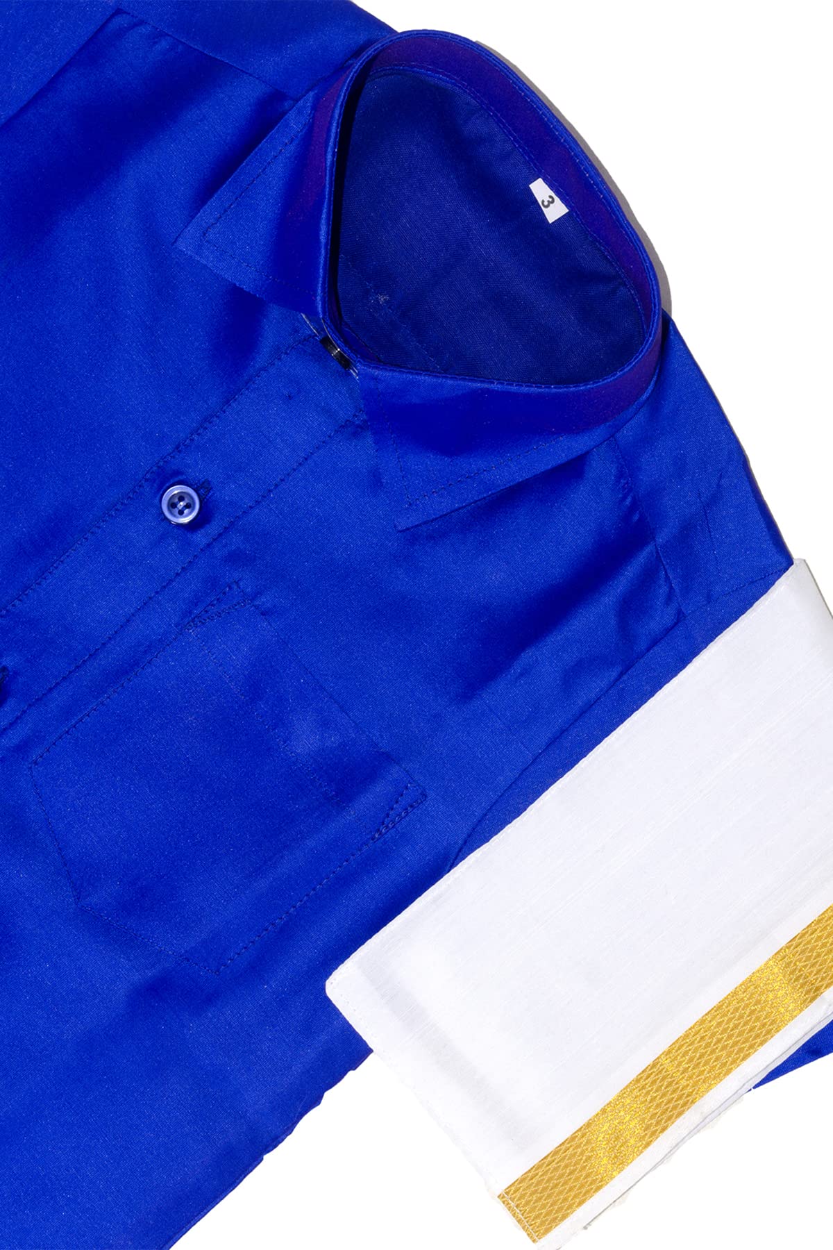 Chandrakala Kids Shirt With Mundu Set for Boy (KB101) - Image 5