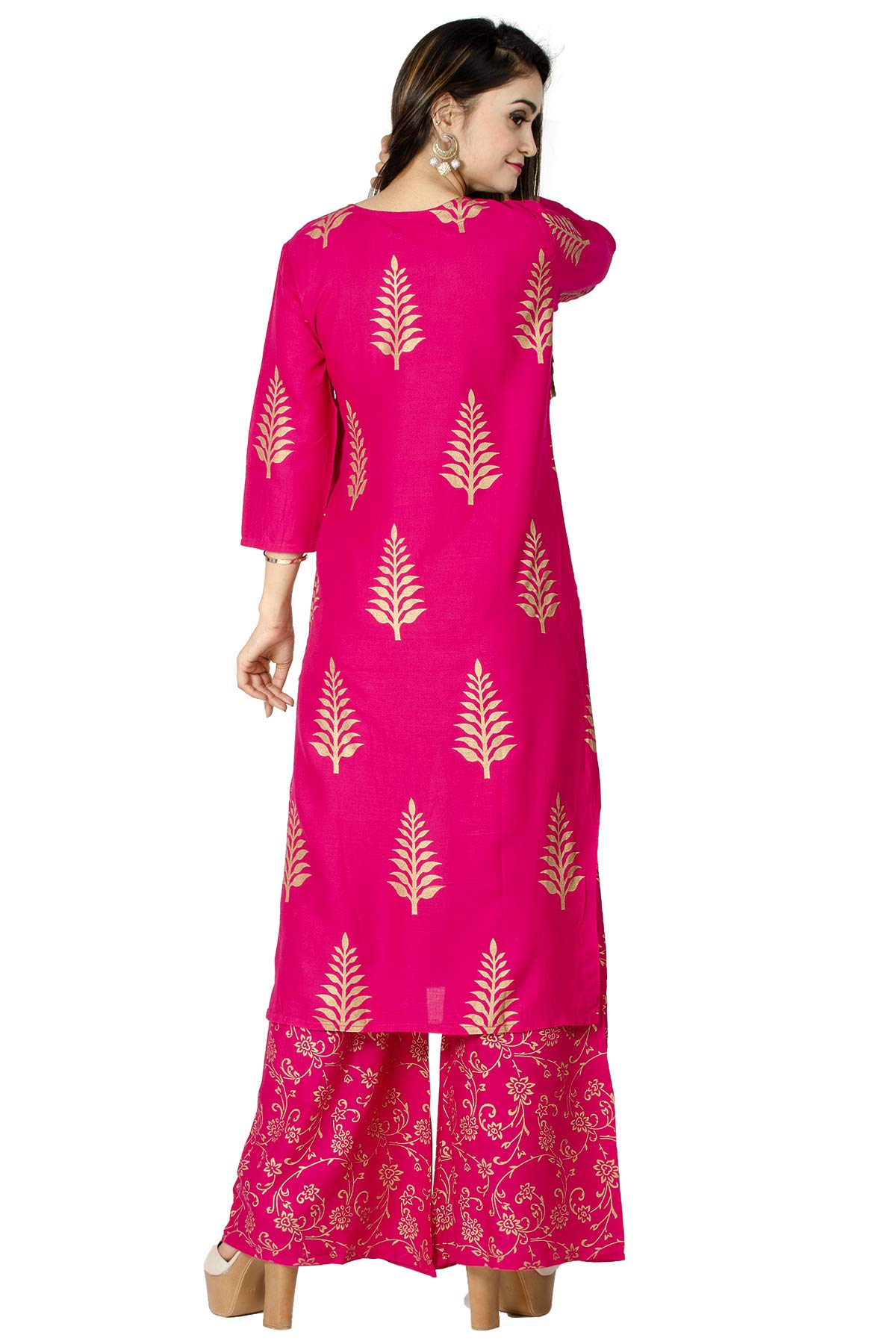 Chandrakala Kurti Palazzo Pant with Dupatta Suit Set for Women (K176-P) - Image 4