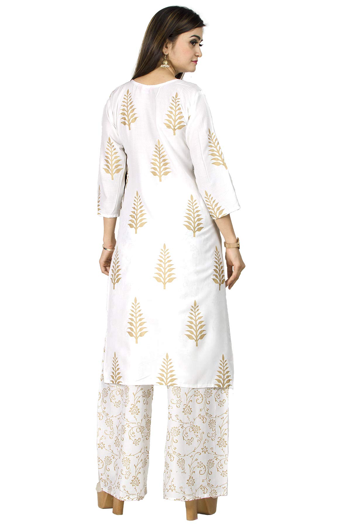 Chandrakala Kurti Palazzo Pant with Dupatta Suit Set for Women (K176-P) - Image 4