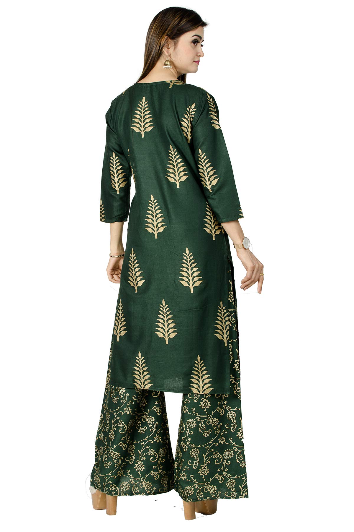 Chandrakala Kurti Palazzo Pant with Dupatta Suit Set for Women (K176-P) - Image 3