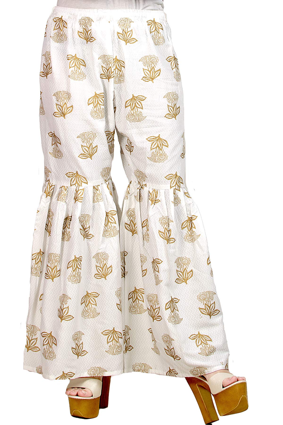 Chandrakala Kurti Sharara Set For Women Rayon Tunic Suit Sets Indian Summer Dress, (K163-P) - Image 5