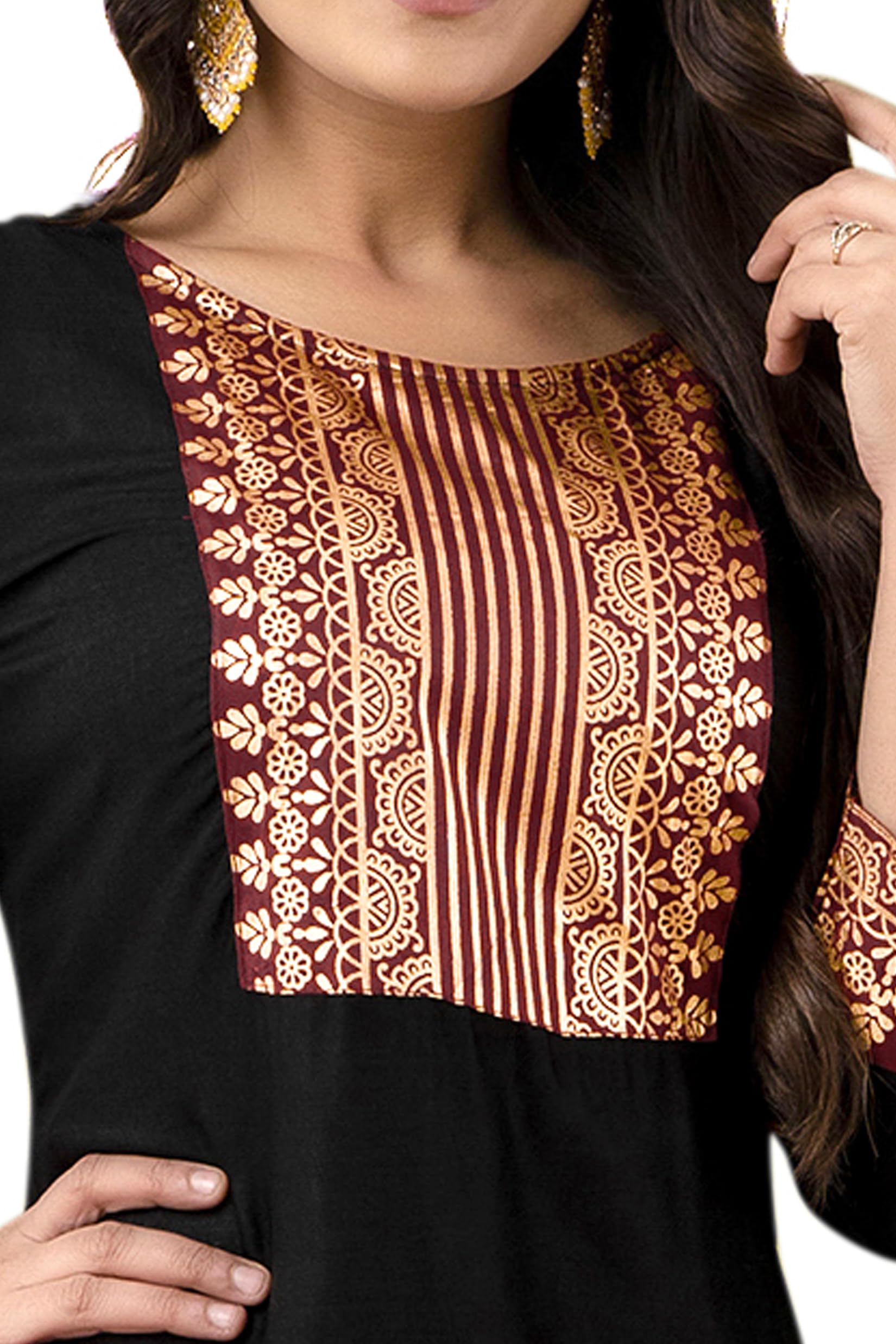 Chandrakala Kurti Sharara Set For Women Rayon Tunic Suit Sets Indian Summer Dress (K240-P) - Image 4