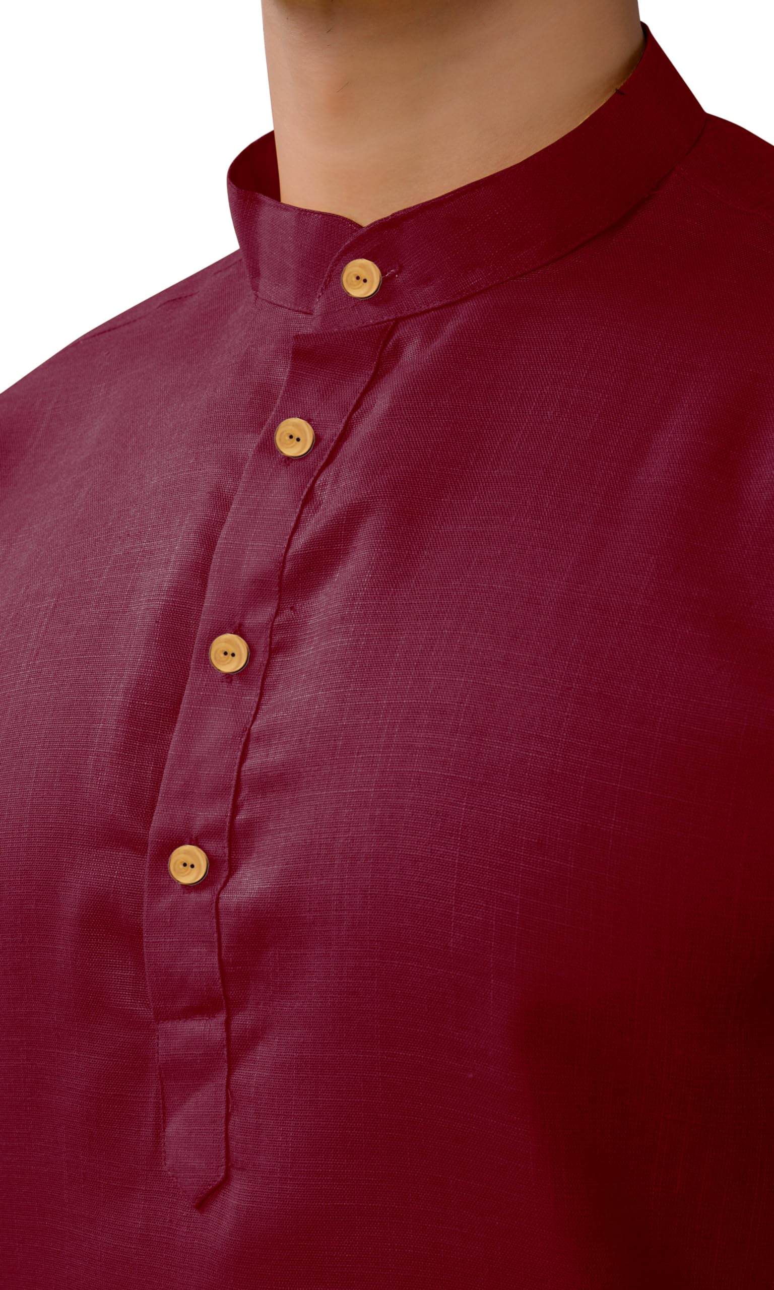 Chandrakala Men's Tunic Cotton Kurta Pajama Set Indian Casual Yoga Dress (MK101) - Image 4