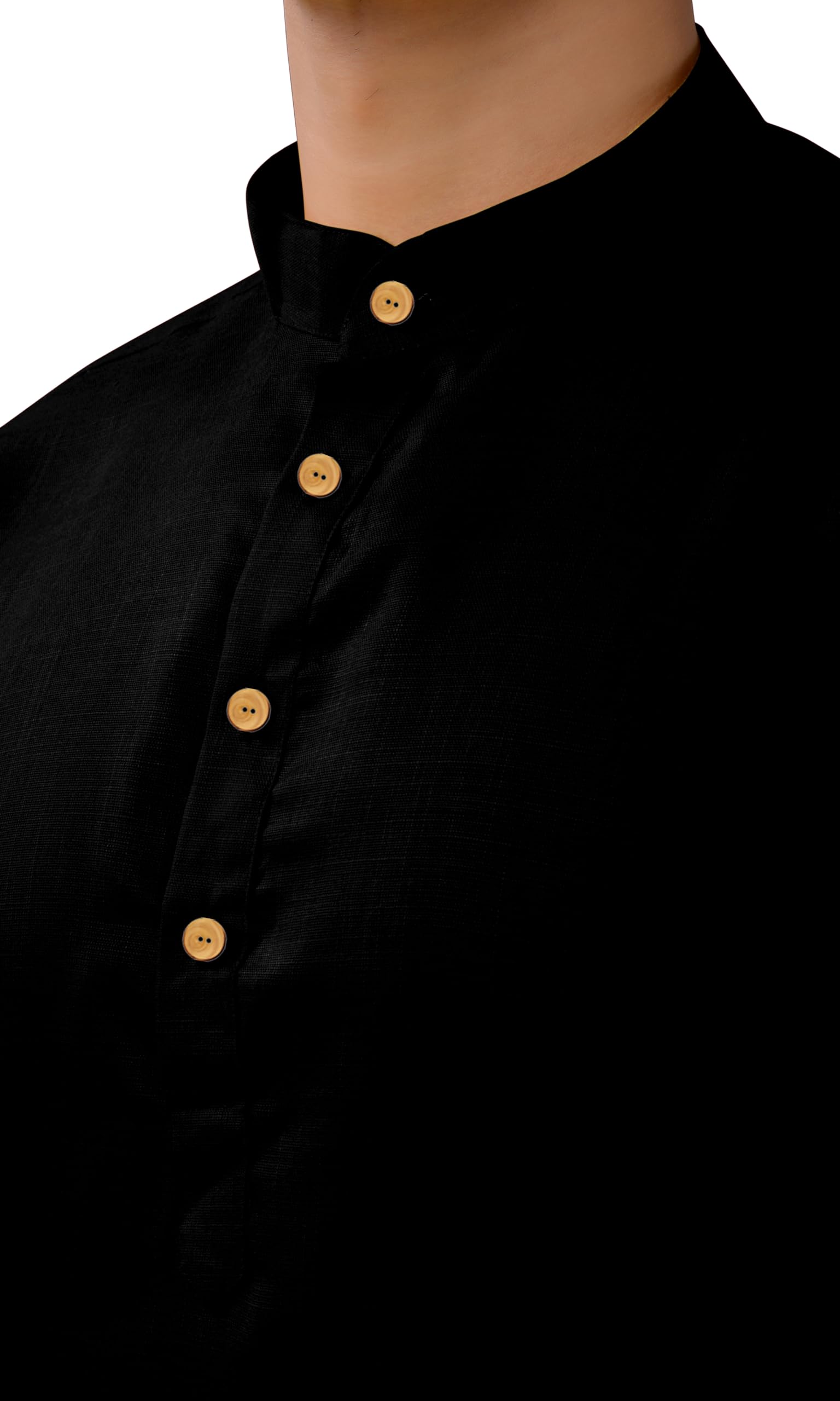 Chandrakala Men's Tunic Cotton Kurta Pajama Set Indian Casual Yoga Dress (MK101) - Image 4