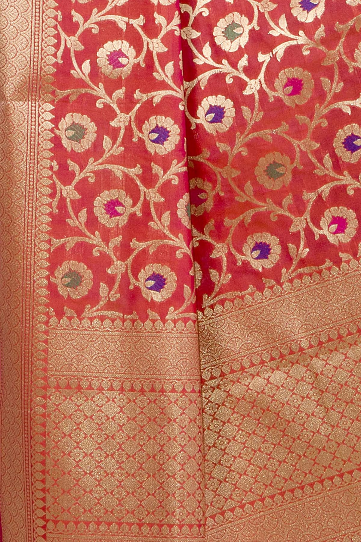 Chandrakala Mother's Day Gifts for Mom, Chiffon Dupatta for Women,Red (D193RED) - Image 4