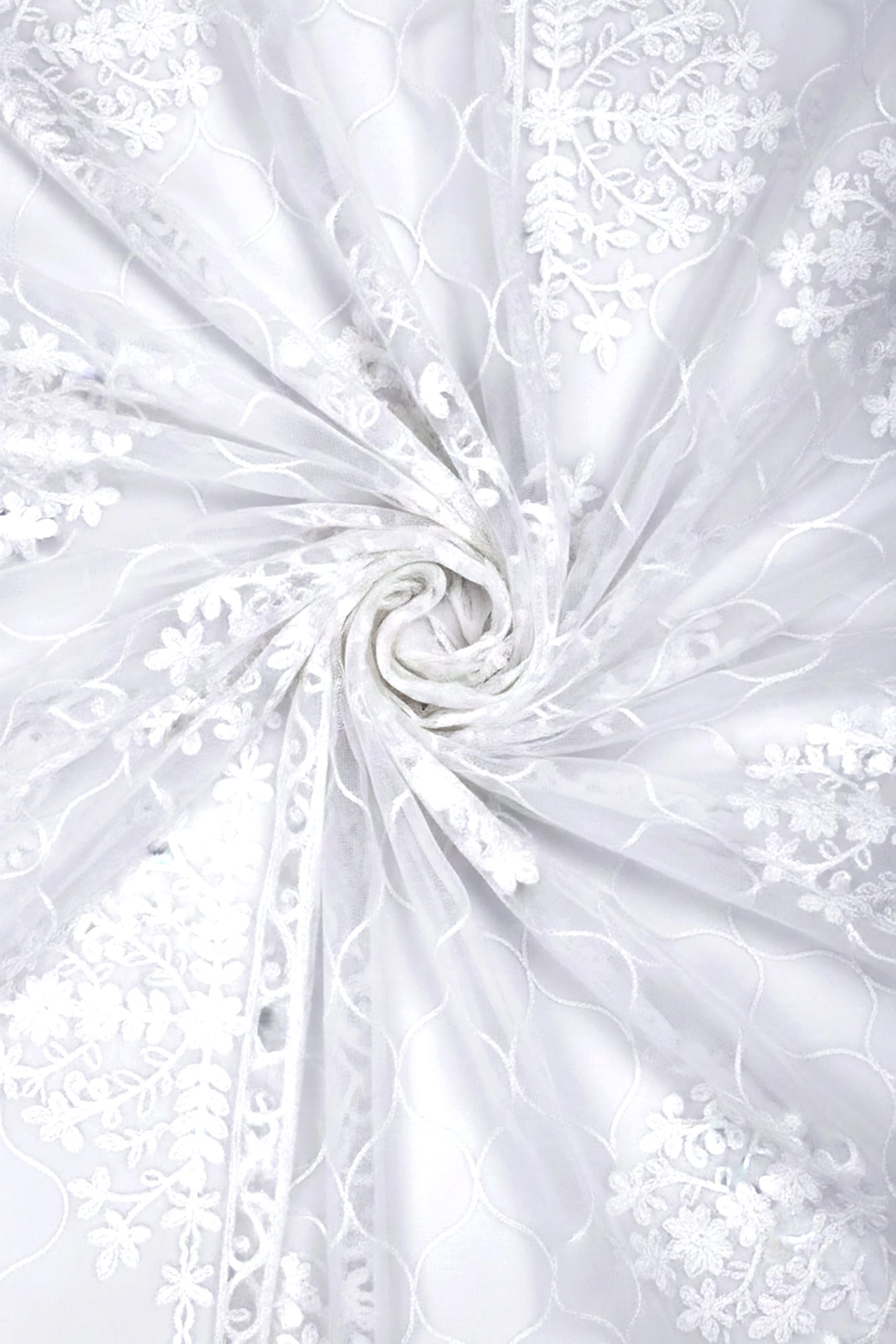 Chandrakala Net Dupatta for Women, Shawl Scarf Wrap Chunni, (D185) - Image 5