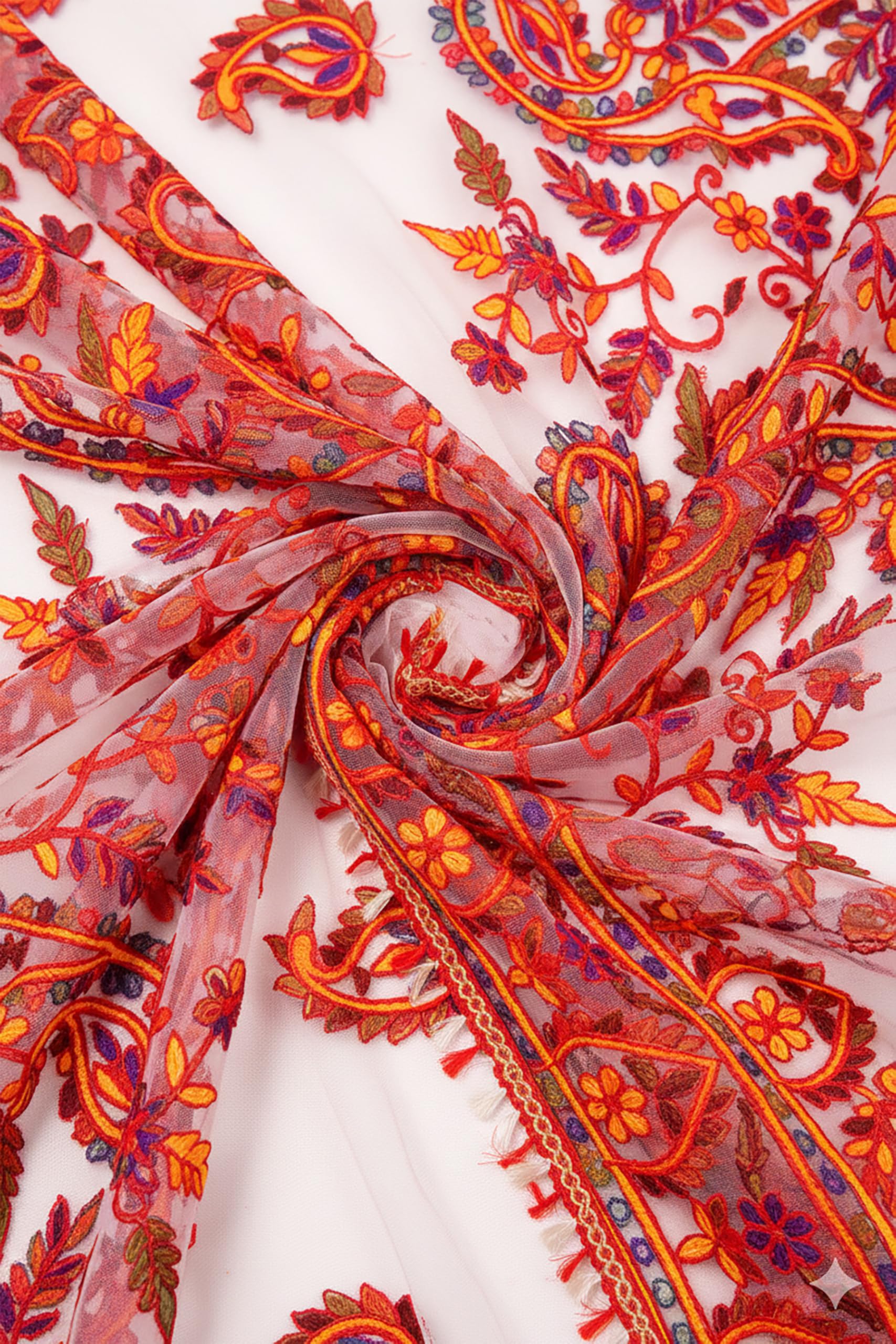 Chandrakala Net Dupatta for Women, Shawl Scarf Wrap Chunni, (D185) - Image 5