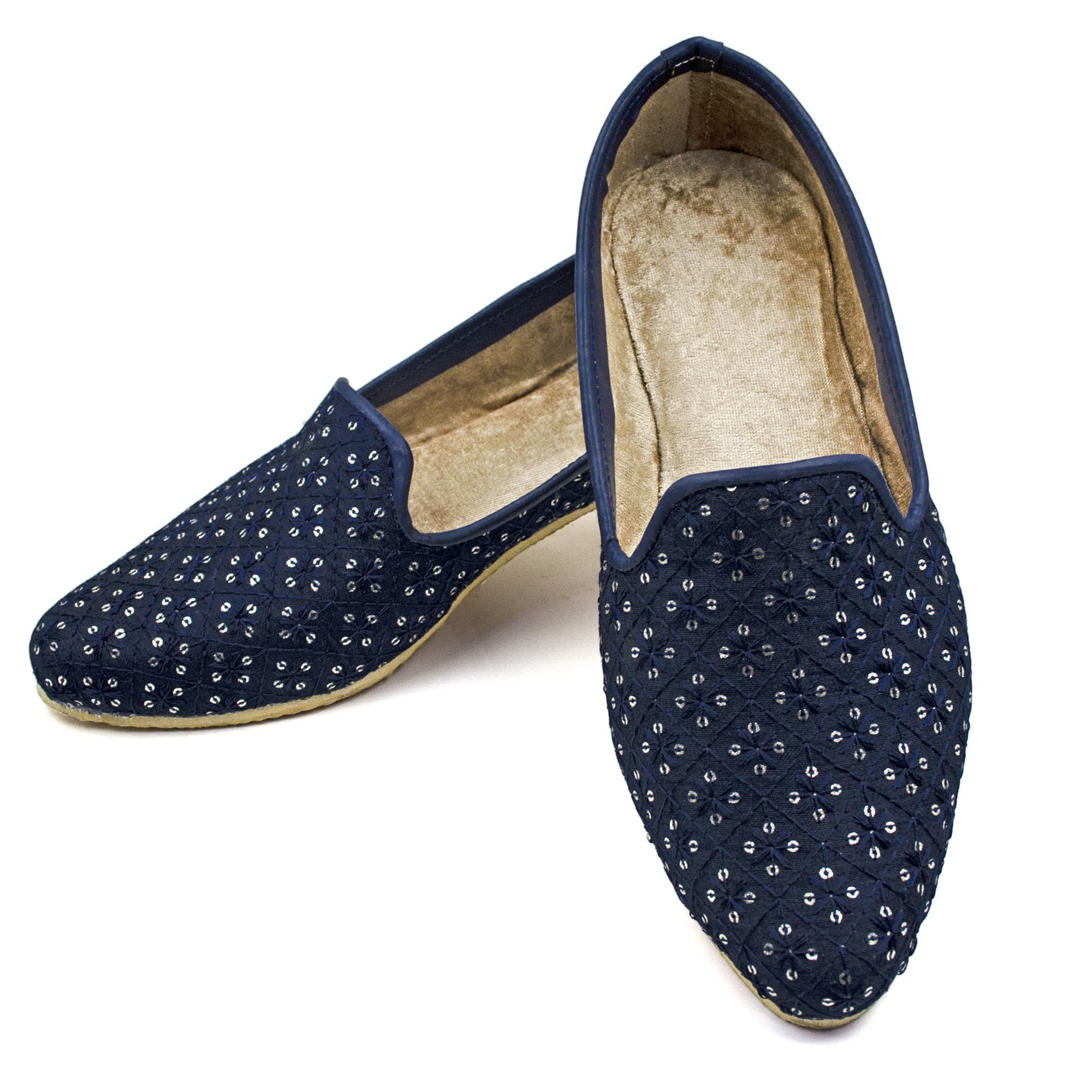 Chandrakala Punjabi Jutti for Men’s Shoes Wedding Khussa Traditional Handmade Ethnic Loafers (MF106-P) - Image 3