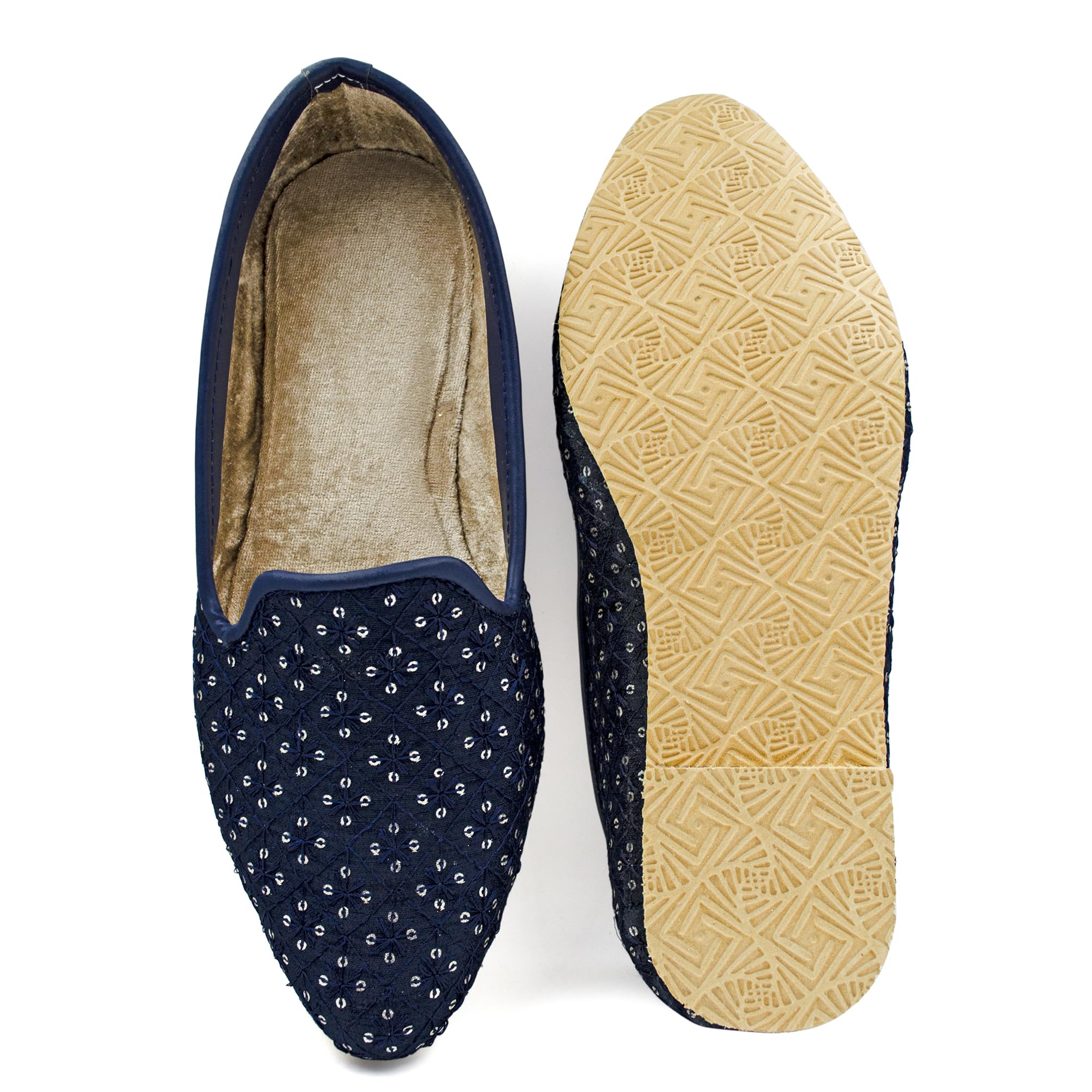 Chandrakala Punjabi Jutti for Men’s Shoes Wedding Khussa Traditional Handmade Ethnic Loafers (MF106-P) - Image 6