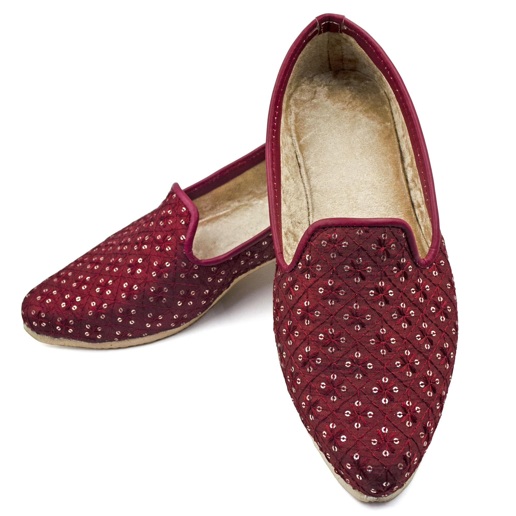 Chandrakala Punjabi Jutti for Men’s Shoes Wedding Khussa Traditional Handmade Ethnic Loafers (MF106-P) - Image 3