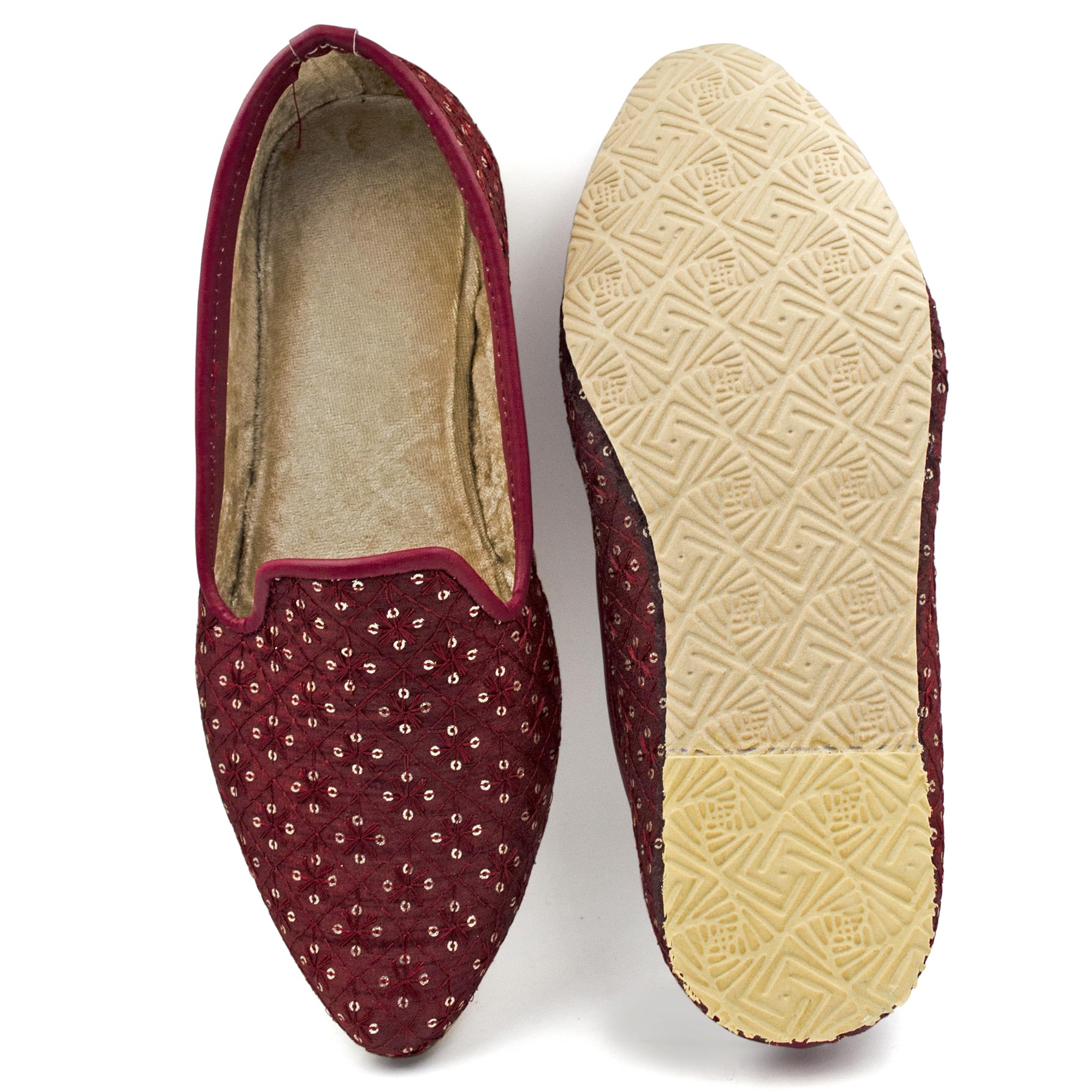 Chandrakala Punjabi Jutti for Men’s Shoes Wedding Khussa Traditional Handmade Ethnic Loafers (MF106-P) - Image 6