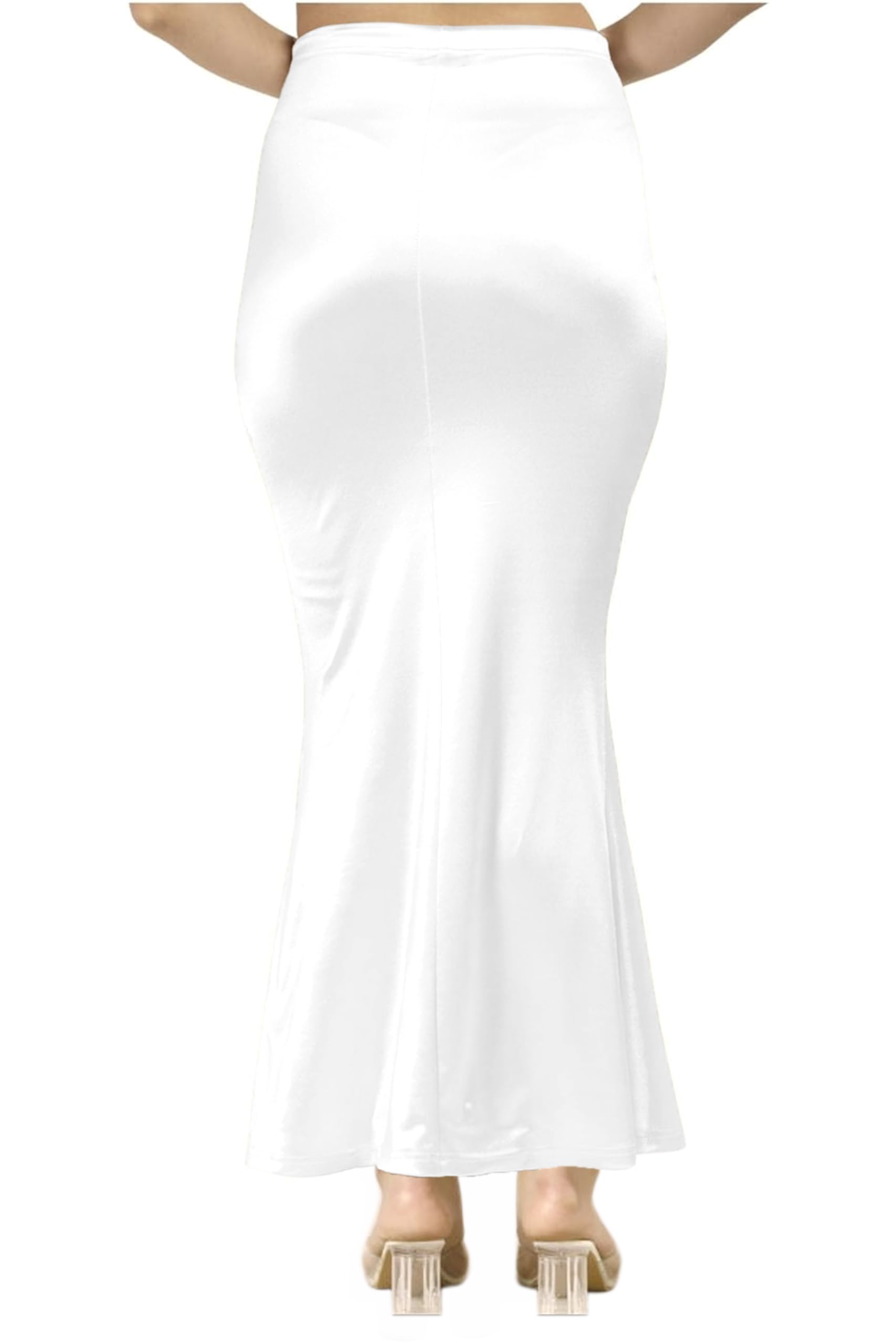 Chandrakala Satin Saree Shapewear for Women Seamless Stretchable Mermaid Sari Shaper Petticoat Girls (S118-P) - Image 3