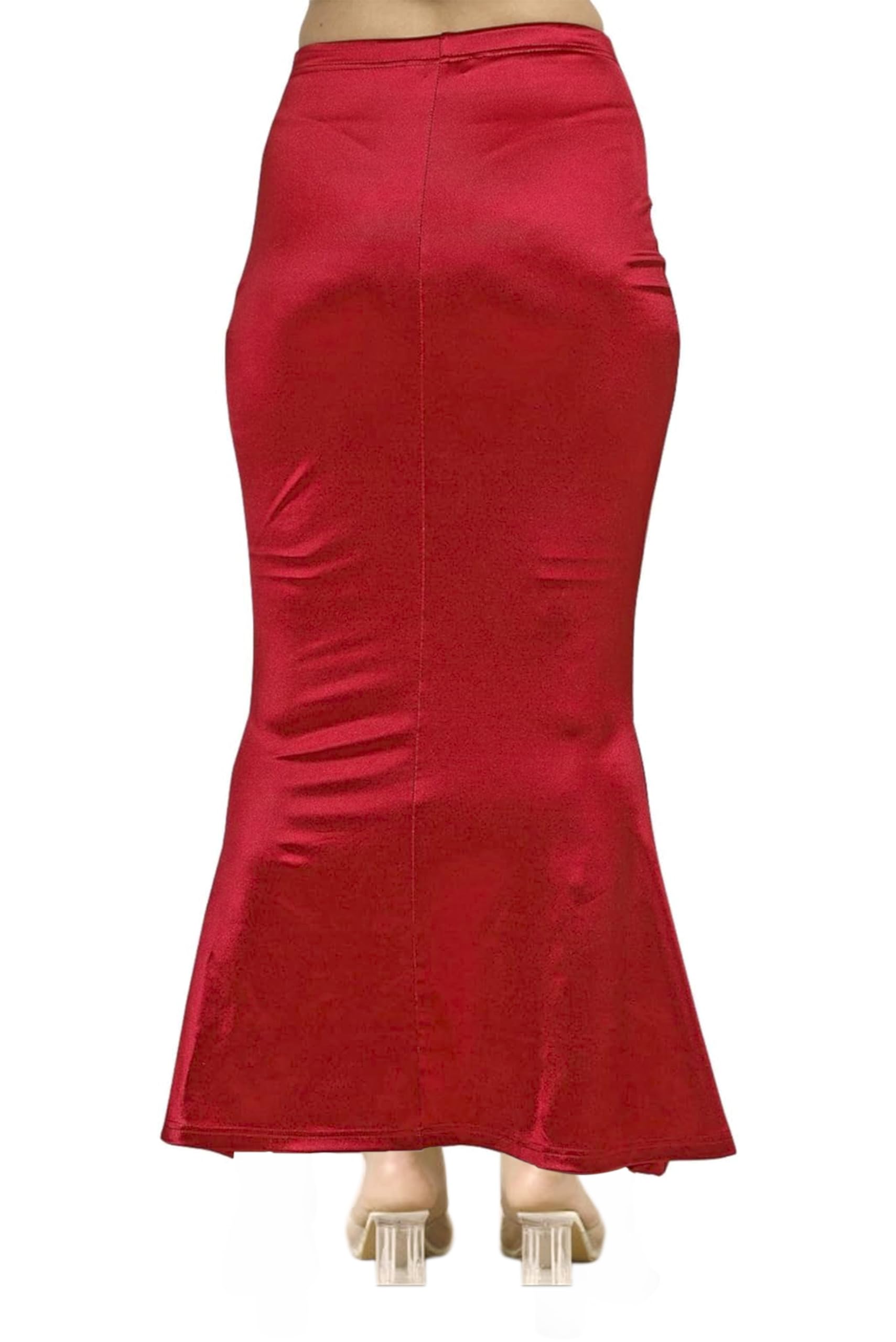 Chandrakala Satin Saree Shapewear for Women Seamless Stretchable Mermaid Sari Shaper Petticoat Girls (S118-P) - Image 3